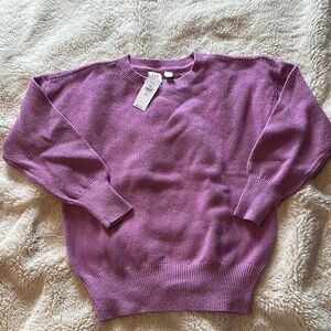 NWT - girls size small GAP Purple Crew Neck Sweater